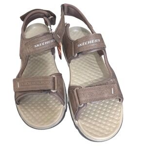 Skechers Tresmen Garo Sandals Size 10 Relaxed Fit Men's Brown‎ Comfort